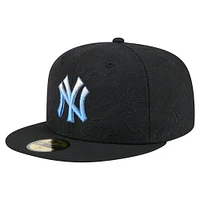 Casquette ajustée New Era 59FIFTY noire des Yankees de York pour homme