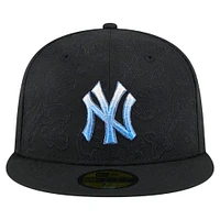 Casquette ajustée New Era 59FIFTY noire des Yankees de York pour homme