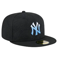 Casquette ajustée New Era 59FIFTY noire des Yankees de York pour homme