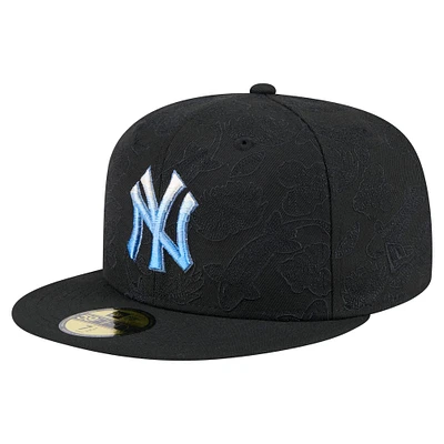 Casquette ajustée New Era 59FIFTY noire des Yankees de York pour homme