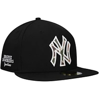 Casquette ajustée 59FIFTY noire New Era pour hommes des York Yankees Troop Chant Camo Undervisor