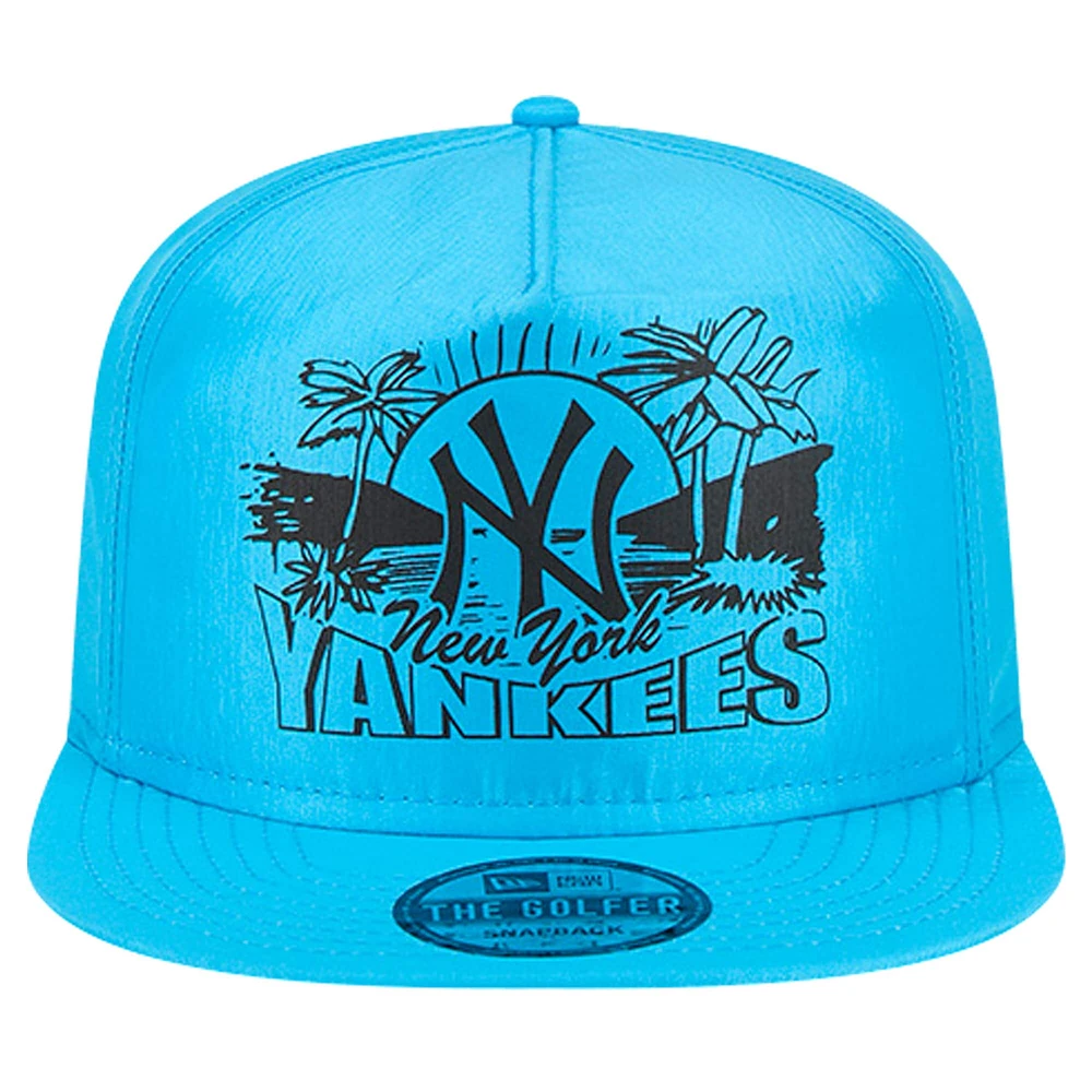 Casquette Snapback New Era bleue pour homme des New York Yankees Neon Golfer