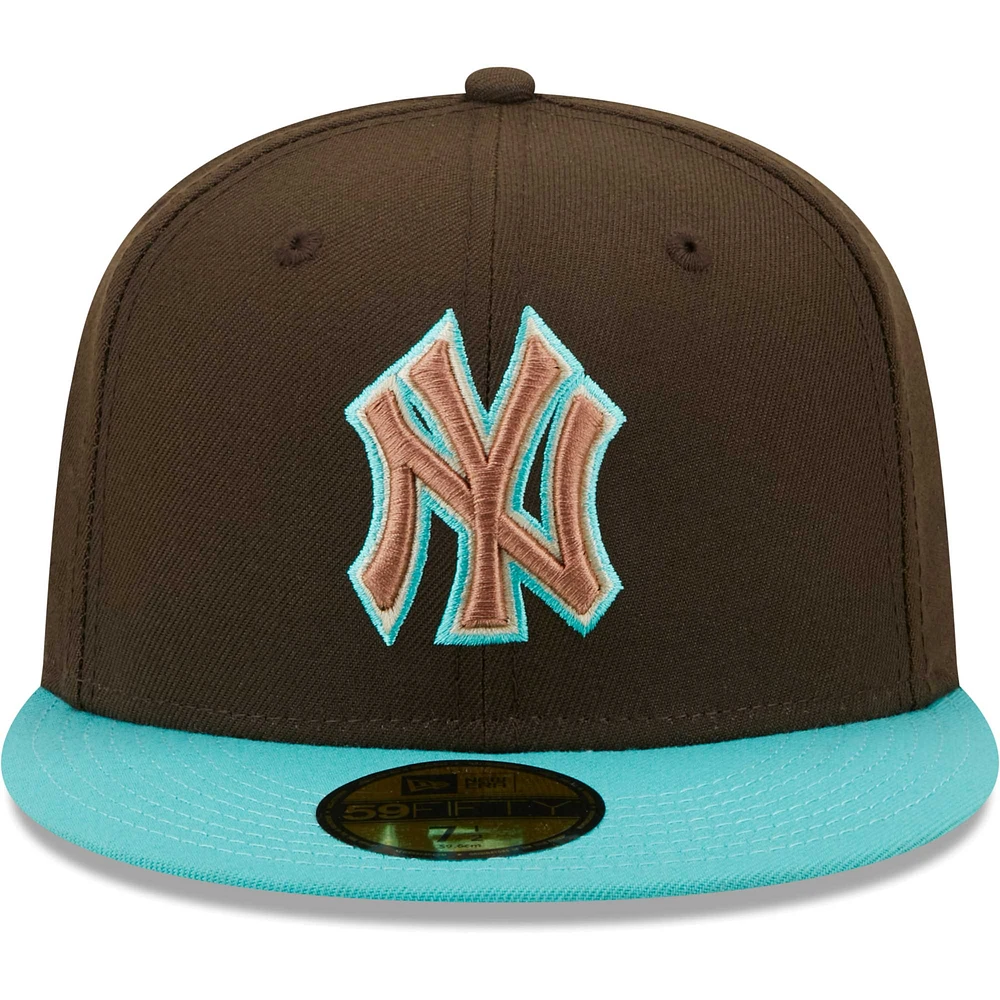 Men's New Era Brown/Mint York Yankees  Walnut Mint 59FIFTY Fitted Hat