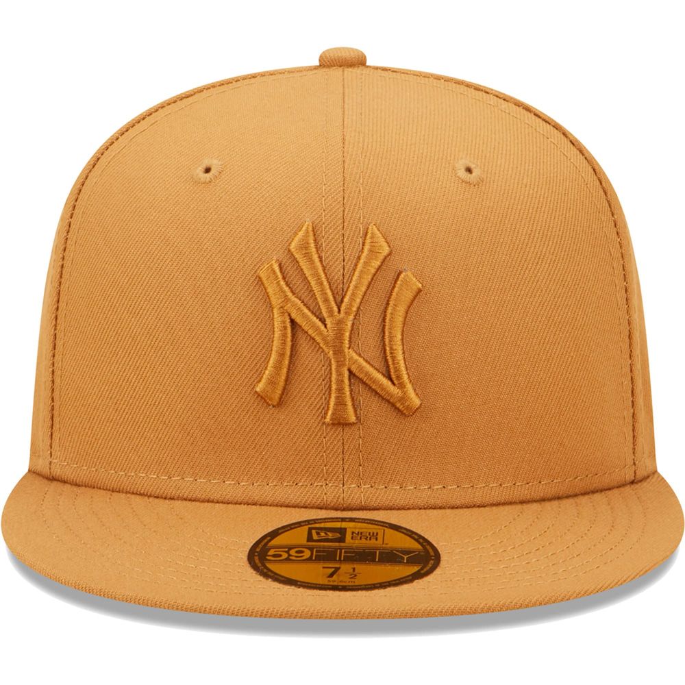 Men's New York Yankees New Era Brown White Logo 59FIFTY Fitted Hat