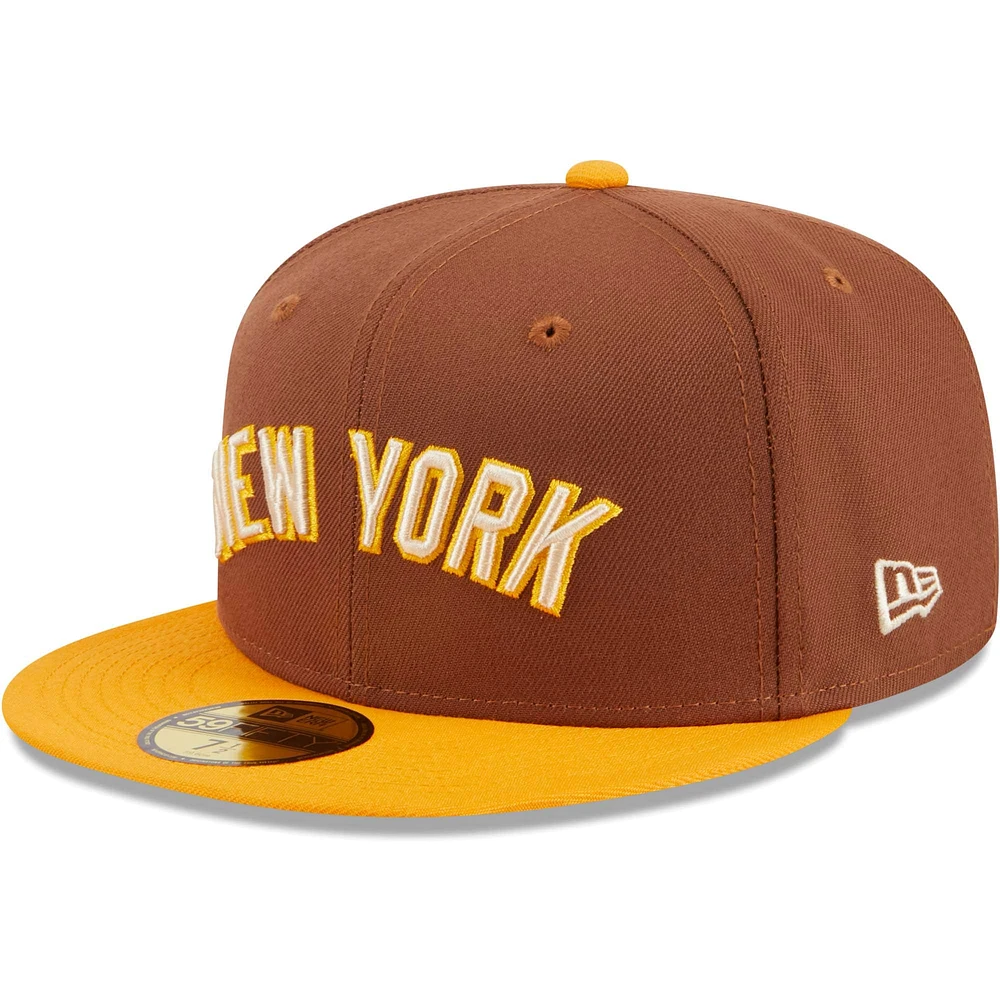 Casquette ajustée 59FIFTY New York Yankees Tiramisu marron Era pour homme