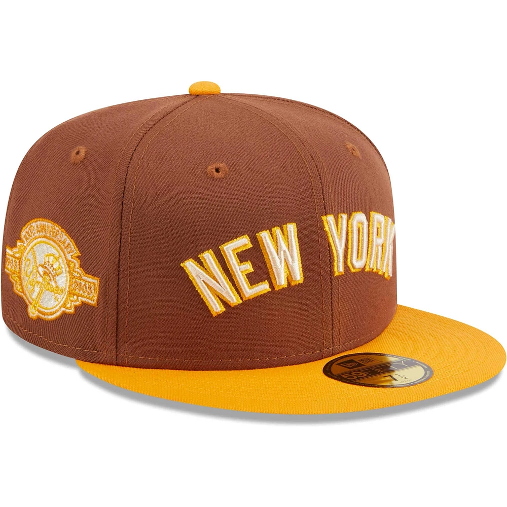 Casquette ajustée 59FIFTY New York Yankees Tiramisu marron Era pour homme