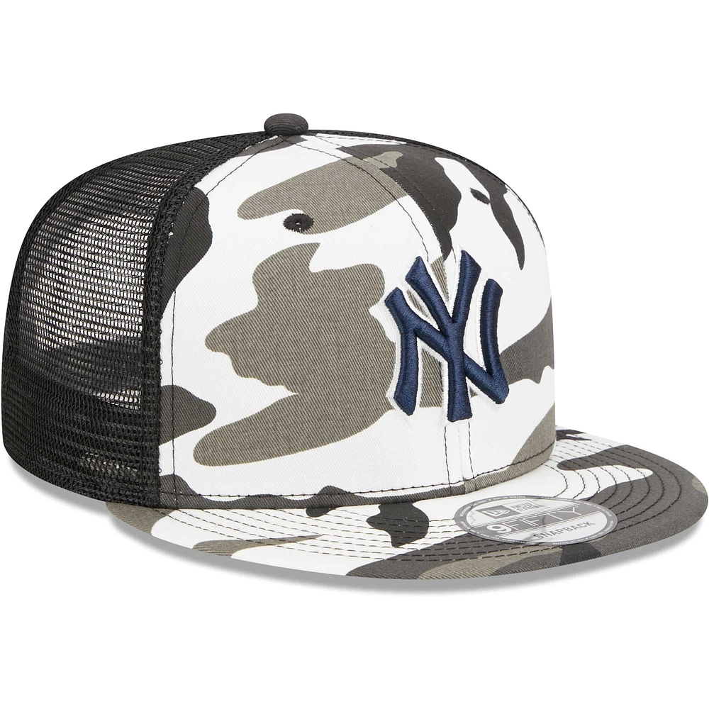 Casquette Snapback 9FIFTY New Era Camo New York Yankees Urban Camo Trucker pour hommes