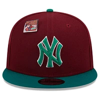 Men's New Era Cardinal/Green New York Yankees Strawberry Big League Chew Flavor Pack 9FIFTY Snapback Hat