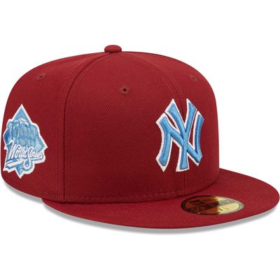 New York Yankees New Era Olive Undervisor 59FIFTY Fitted Hat - Pink/Blue