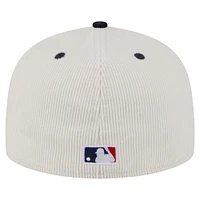 Men's New Era Cream/Navy York Yankees Two-Tone Corduroy 59FIFTY Fitted Hat