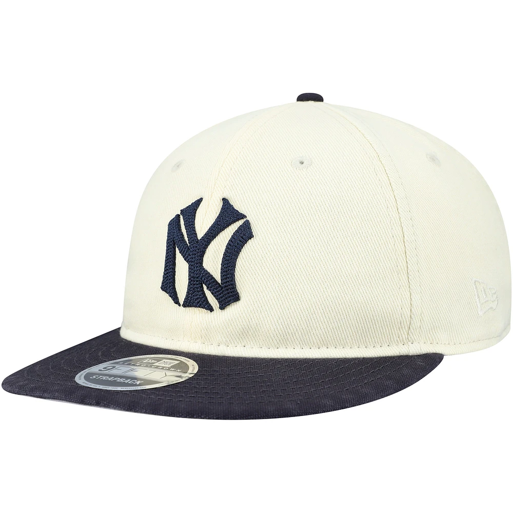 Men's New Era Cream New York Yankees MoMA Retro Crown 9FIFTY Adjustable Hat