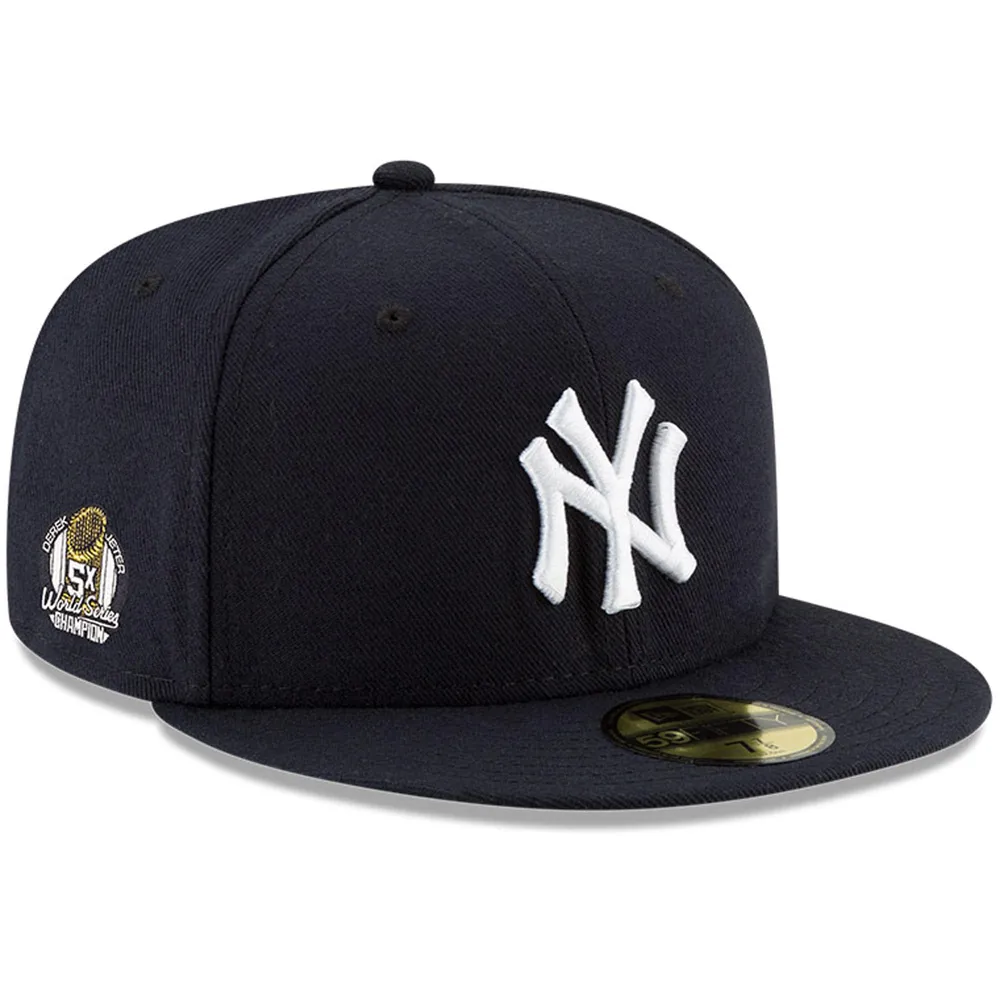 halfrond wij voordelig Lids Derek Jeter New York Yankees Era 5X World Series Champion Side Patch  59FIFTY Fitted Hat - Navy | Brazos Mall