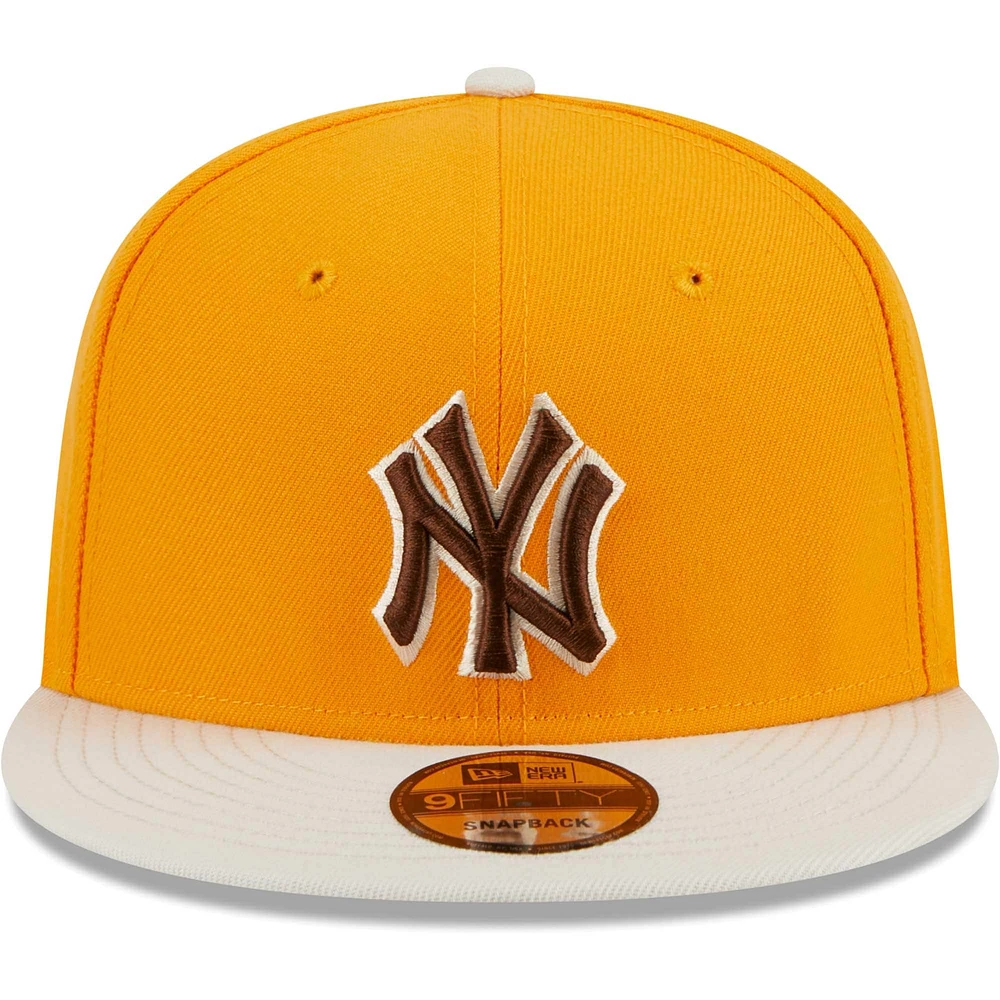 Men's New Era Gold New York Yankees Tiramisu  9FIFTY Snapback Hat