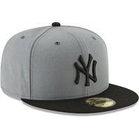 Men's New Era Gray/Black York Yankees Two-Tone 59FIFTY Fitted Hat