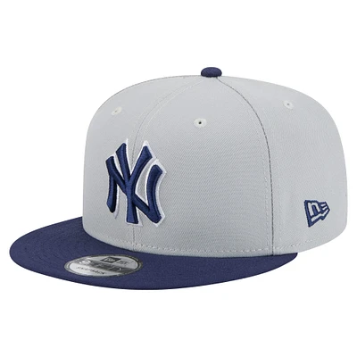 Men's New Era Gray/Navy New York Yankees 2-Tone Color Pack 9FIFTY Snapback Hat