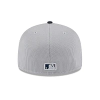 Men's New Era  Gray/Navy York Yankees 2025 Batting Practice 59FIFTY Fitted Hat