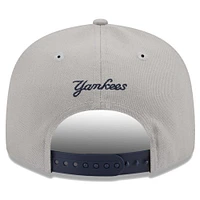 Casquette Snapback New Era New York Yankees Band 9FIFTY pour hommes, gris/bleu marine