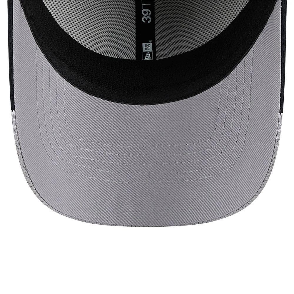 Men's New Era Gray/Navy York Yankees Visor Trim 39THIRTY Flex Hat