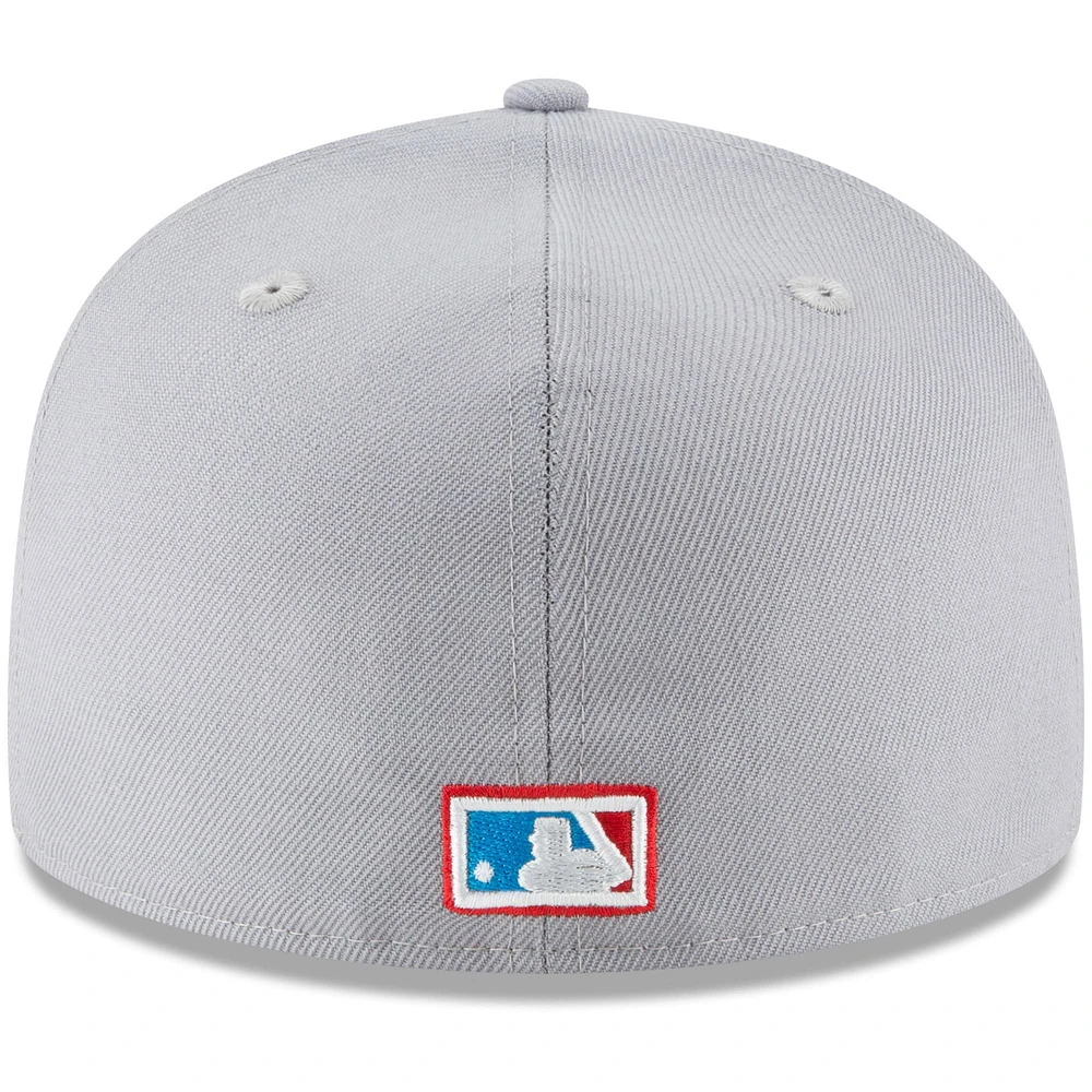 Casquette ajustée 59FIFTY en laine grise New York Yankees Cooperstown Collection pour homme Era