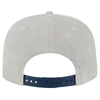 Casquette de golf à visière snapback en velours côtelé New Era pour homme, motif New York Yankees, gris