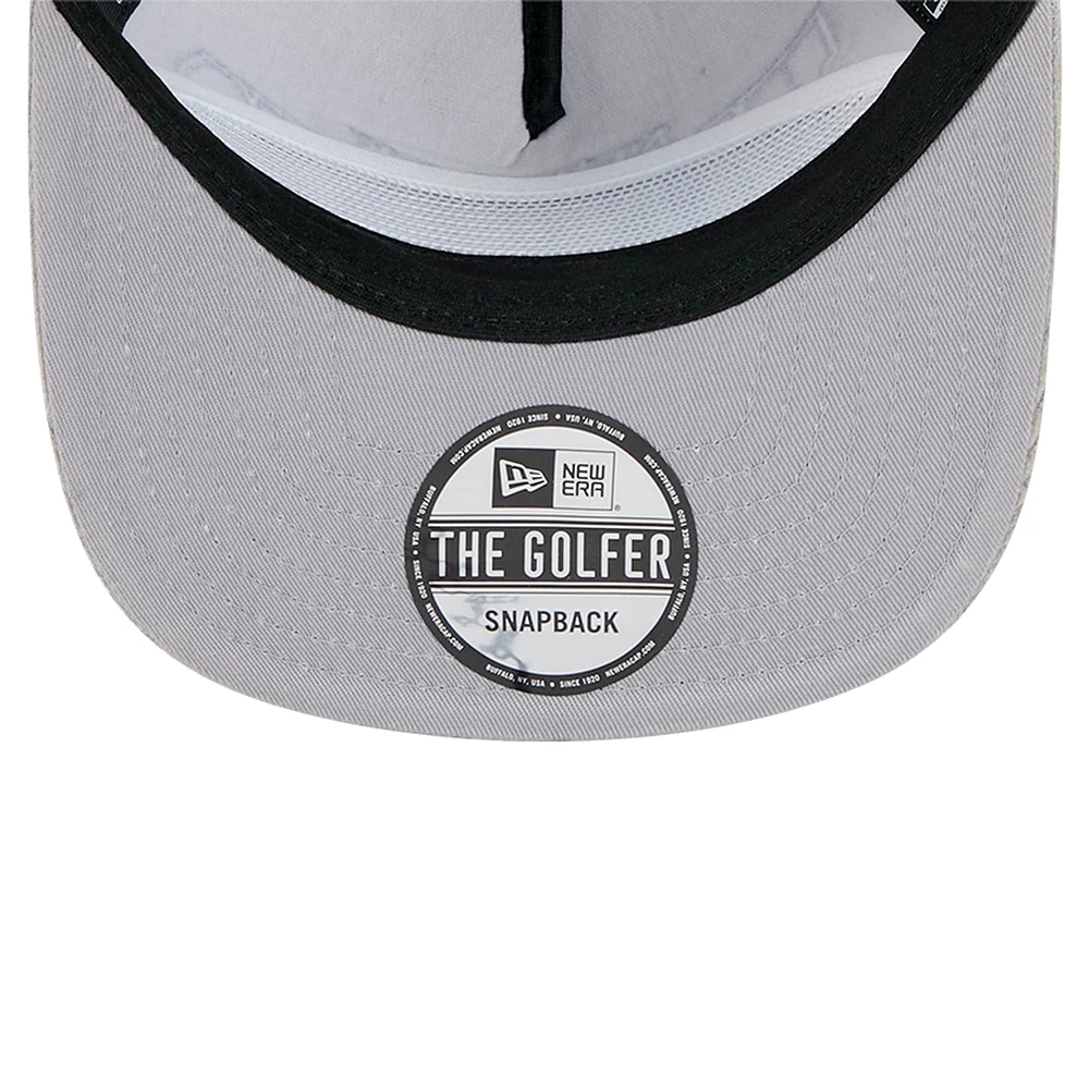 Casquette de golf à visière snapback en velours côtelé New Era pour homme, motif New York Yankees, gris