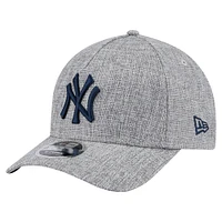 Casquette ajustable New Era 9FORTY grise en coton tissé M-Crown A-Frame pour homme des Yankees de New York