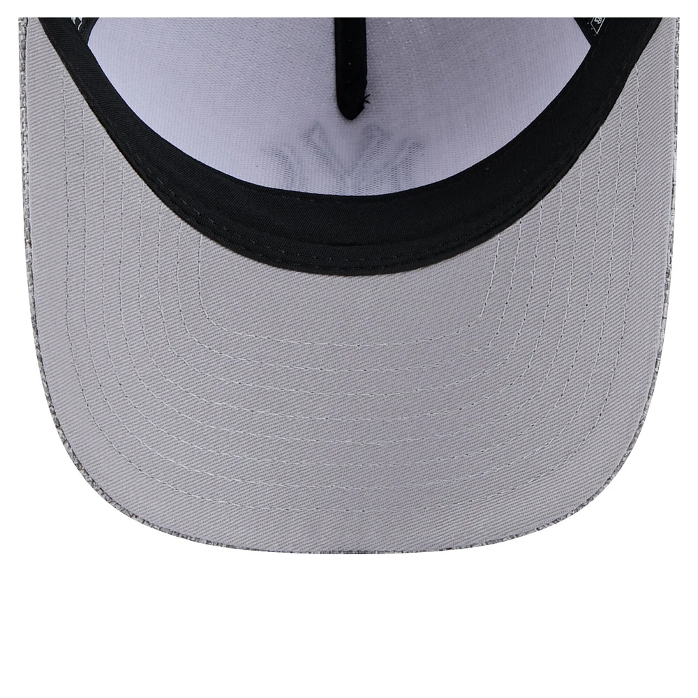 Casquette ajustable New Era 9FORTY grise en coton tissé M-Crown A-Frame pour homme des Yankees de New York