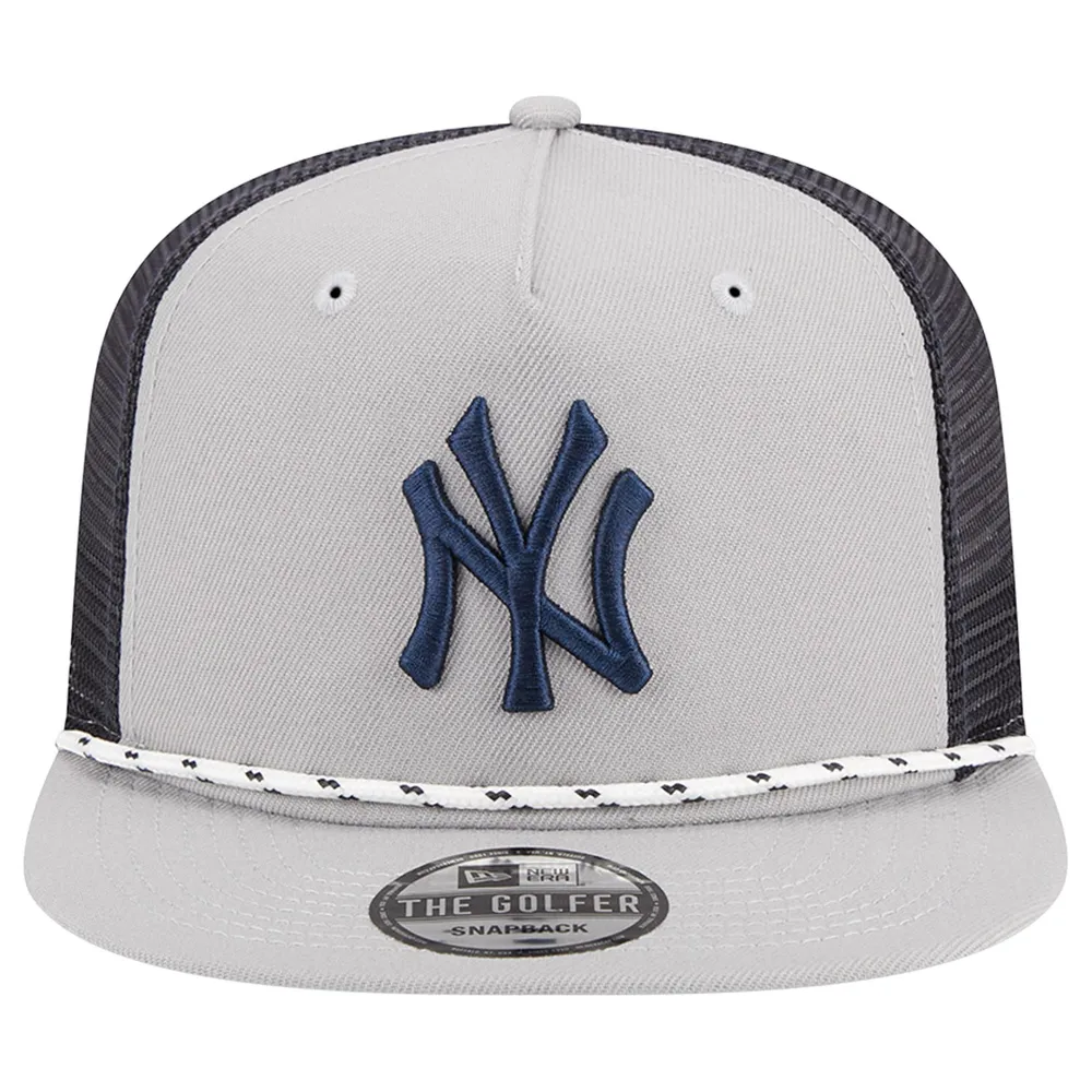 Men's New Era Gray York Yankees Golfer Green Undervisor 9FIFTY Snapback Hat