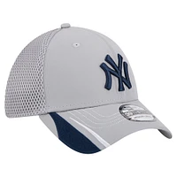 Casquette Flex-Fit Linear 39THIRTY New Era grise pour homme des Yankees de York