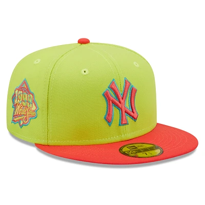 Casquette ajustée 59FIFTY Cyber ​​Highlighter des New York Yankees Era pour homme, vert/rouge