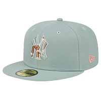 Casquette ajustée 59FIFTY New York Yankees Spring Forest Era pour homme, verte