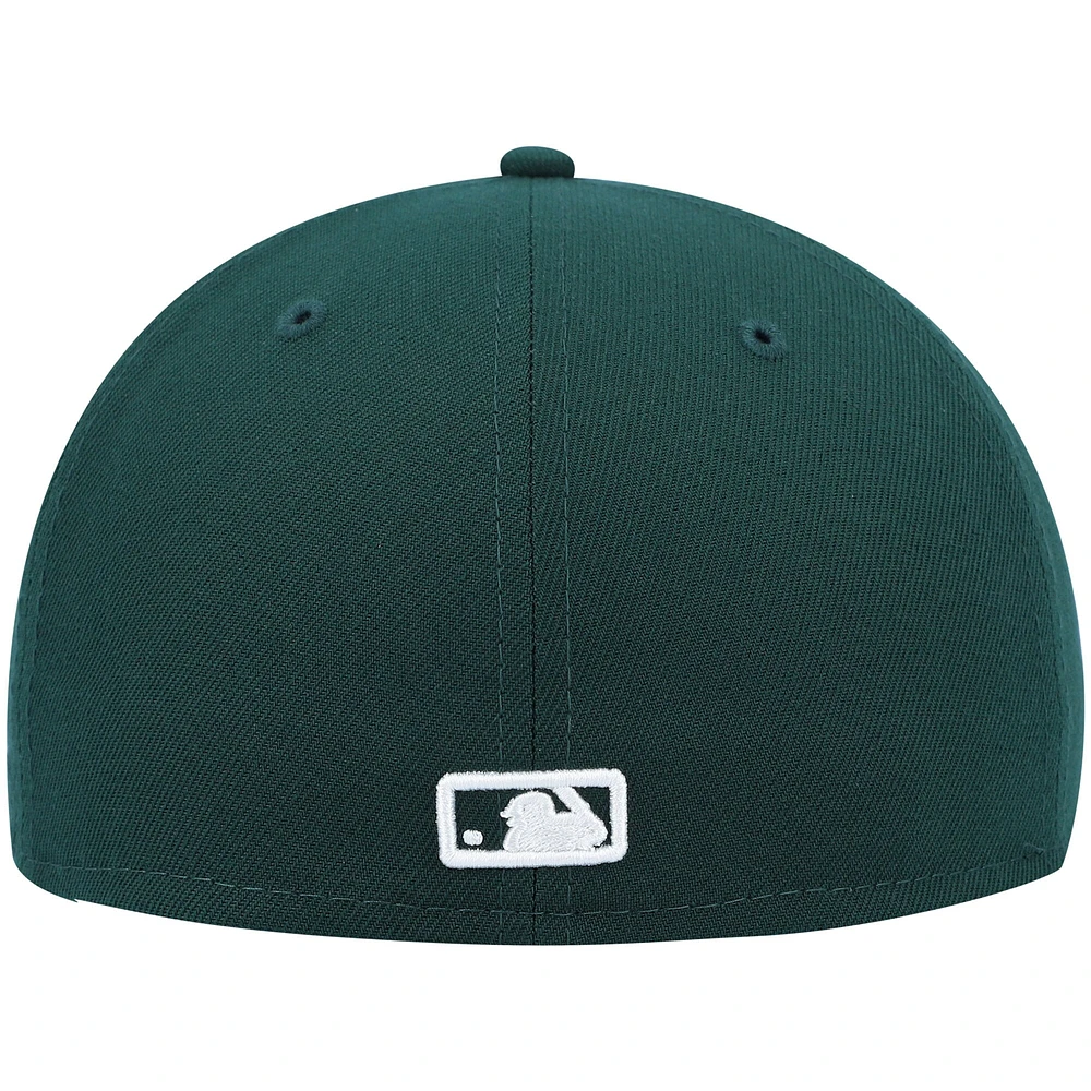 Men's New Era Green York Yankees White Logo 59FIFTY Fitted Hat