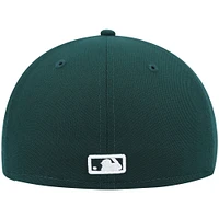Men's New Era Green York Yankees White Logo 59FIFTY Fitted Hat