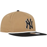 Casquette Snapback New Era pour hommes, kaki/noir, New York Yankees Golfer