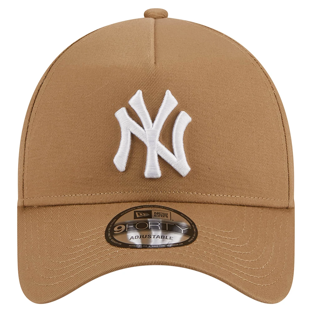 Casquette réglable kaki New York Yankees A-Frame 9FORTY New Era pour hommes