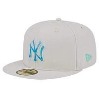 Men's New Era Khaki York Yankees Stone Mist 59FIFTY Fitted Hat