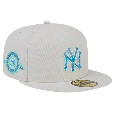 Men's New Era Khaki York Yankees Stone Mist 59FIFTY Fitted Hat