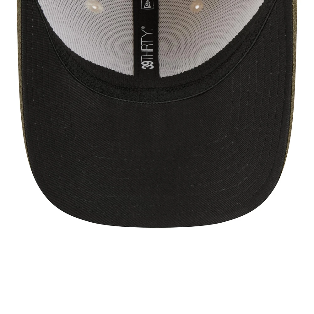 Men's New Era Light Beige/Olive York Yankees 2025 Armed Forces Day 39THIRTY Flex Hat