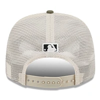 Men's New Era Light Beige/Olive New York Yankees 2025 Armed Forces Day 9SEVENTY Stretch-Snap Hat