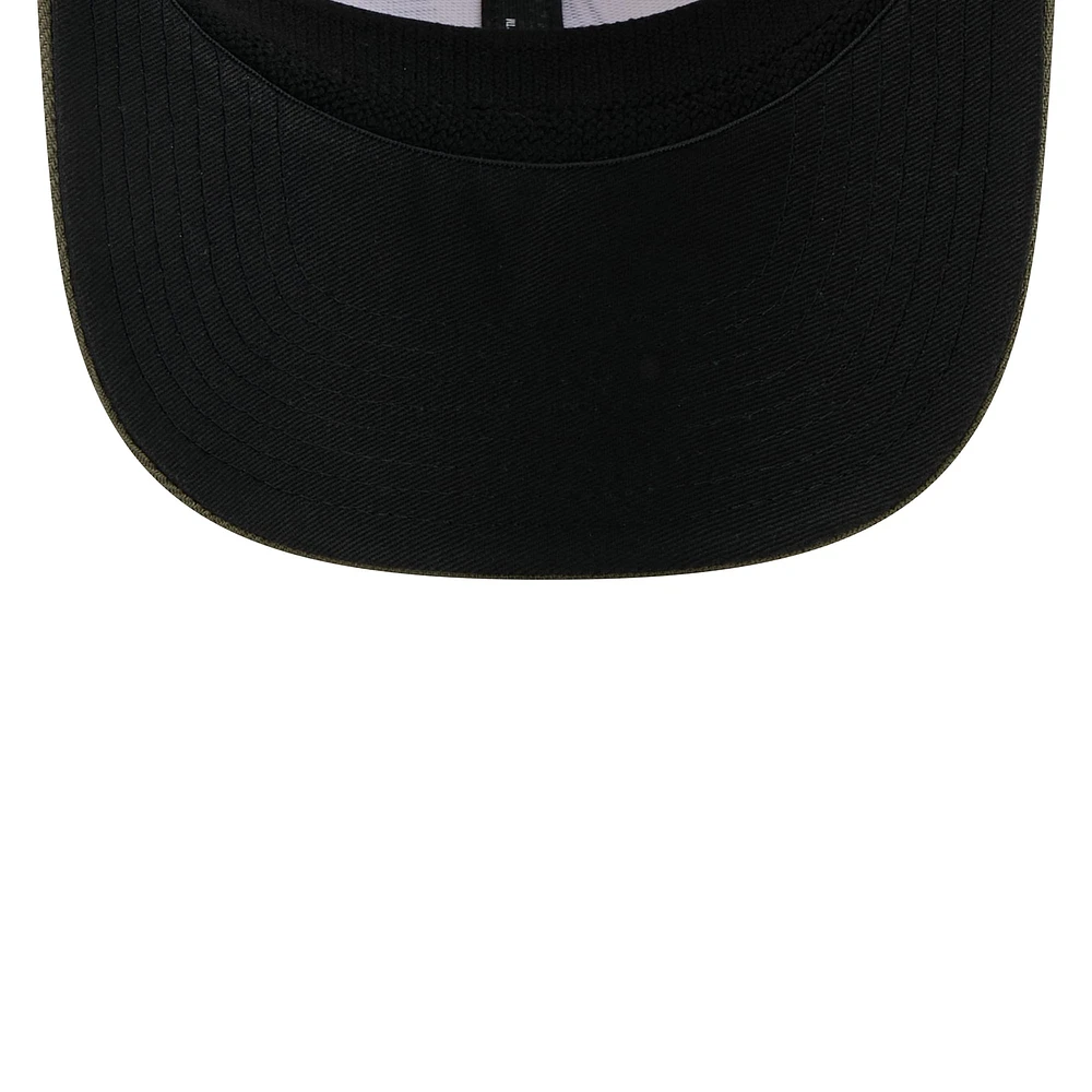 Men's New Era Light Beige/Olive New York Yankees 2025 Armed Forces Day 9SEVENTY Stretch-Snap Hat