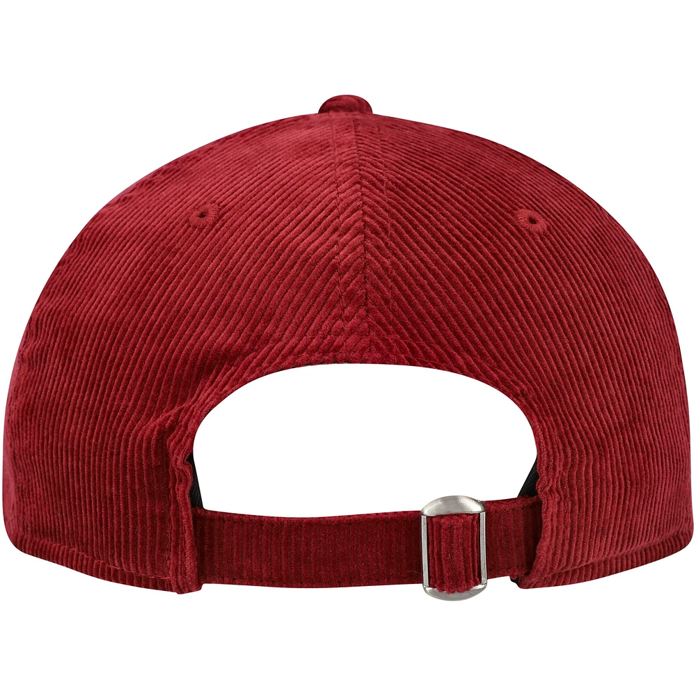 Men's New Era Maroon New York Yankees MoMA Corduroy 9TWENTY Adjustable Hat