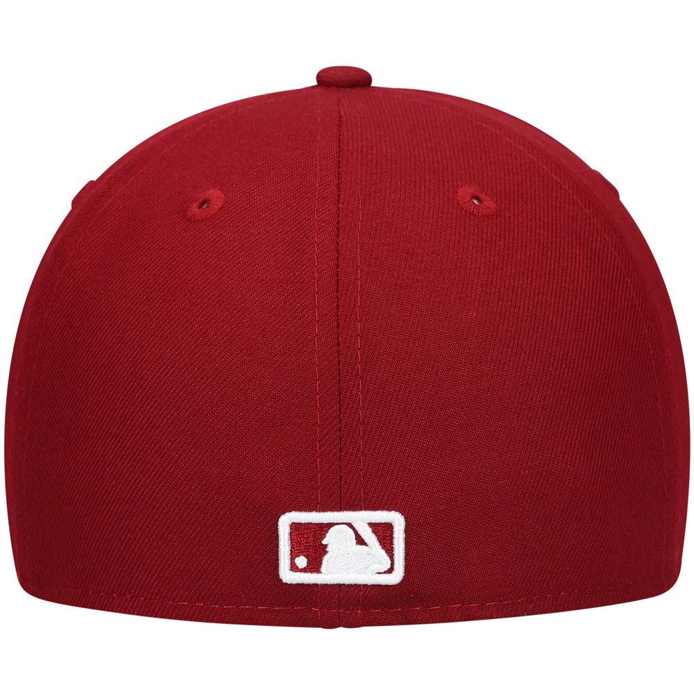 Men's New Era Maroon York Yankees White Logo 59FIFTY Fitted Hat