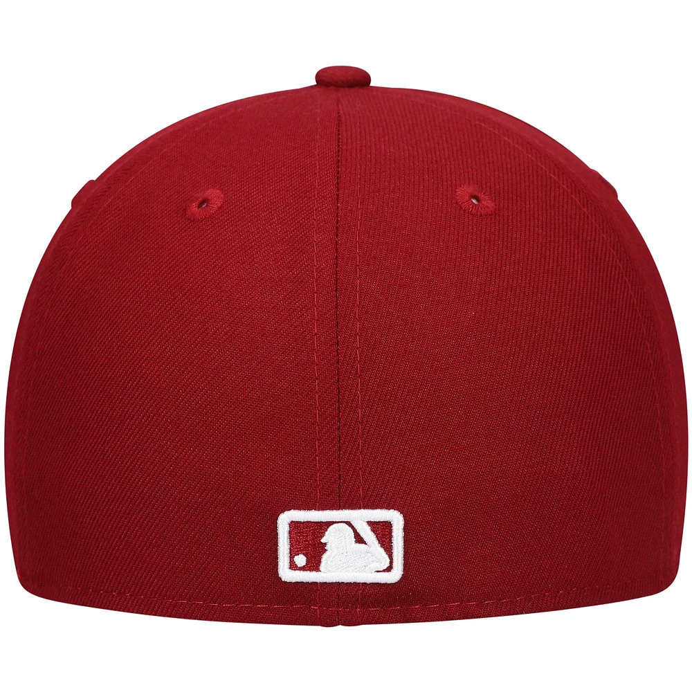 Men's New Era Maroon York Yankees White Logo 59FIFTY Fitted Hat