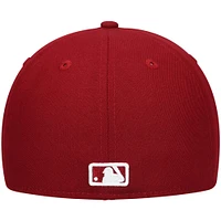 Men's New Era Maroon York Yankees White Logo 59FIFTY Fitted Hat