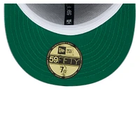 Casquette ajustée New Era 59FIFTY en satin bleu marine/gris des Yankees de York pour homme