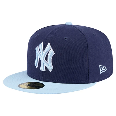 Men's New Era Navy/Light Blue York Yankees Color Pack 2-Tone 59FIFTY Fitted Hat