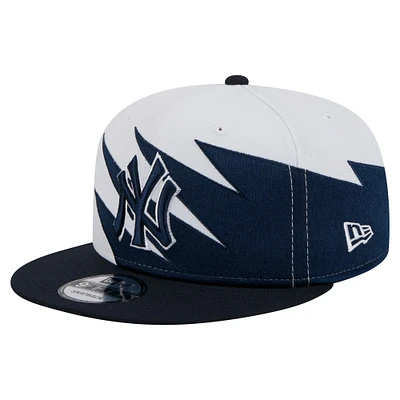 Men's New Era Navy/White New York Yankees Jagged 9FIFTY Snapback Hat