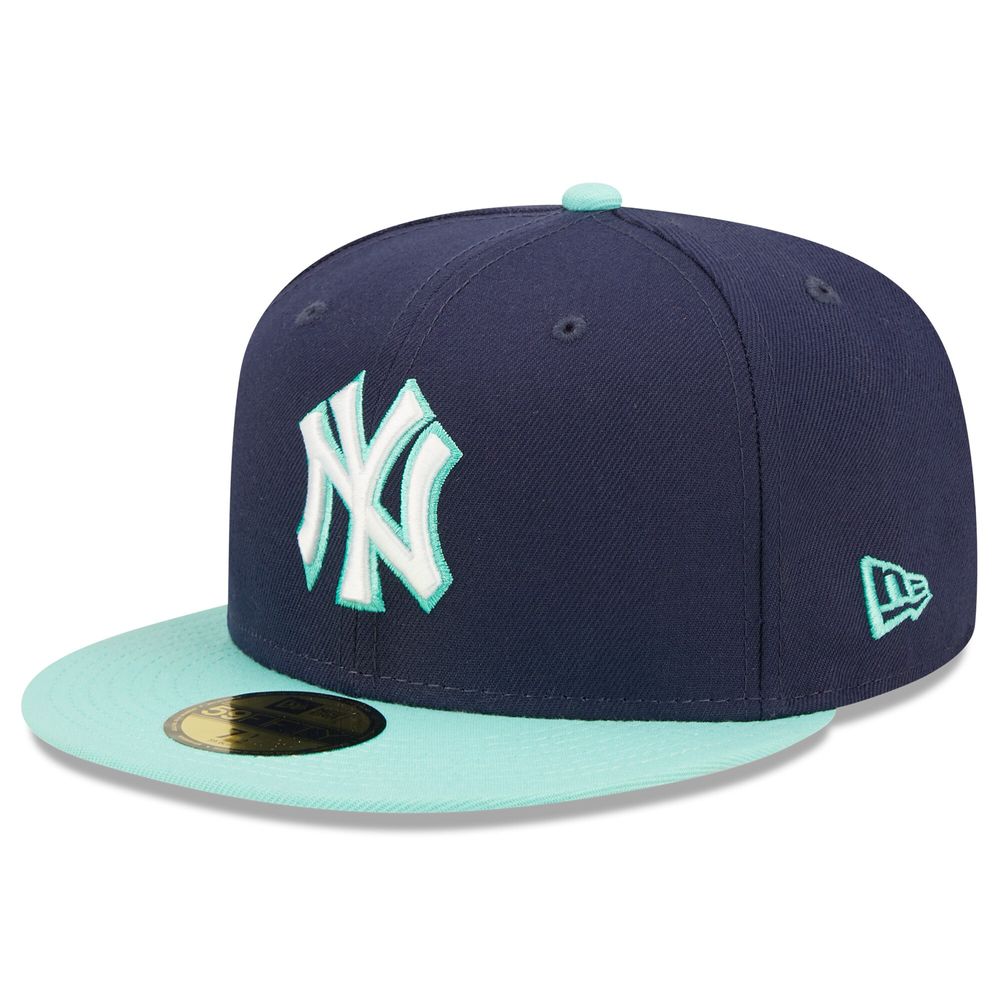 Men's New Era Gray/Teal New York Yankees 59FIFTY Fitted Hat in