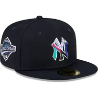 New Era New York Yankees Mens Navy Blue 1996 World Series Side Patch  59FIFTY Fitted Hat