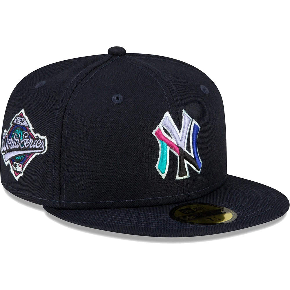 Casquette ajustée 59FIFTY des New York Yankees 1996 World Series Polar Lights Era pour homme